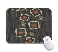 Tappetino Per Mouse Vintage Of Stars And Boxes On Line Inspired Tappetino Mouse Pad Base Antiscivolo In Gomma Lavabile Tappetino Mouse, Per Gaming Mouse, Laptop, 25 x 30cm