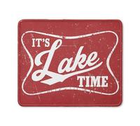 Tappetino per Mouse Vintage Summer Lake Life It’S Lake Time Tappetino Mouse Gaming Confortevole Base Antiscivolo in Gomma Mousepad Forma Rettangolare, per Laptop, Computer, Scrivania, 25x30cm