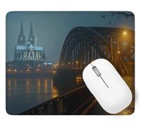 Tappetino per Mouse Vista notturna Tappetino Mouse Città Mousepad Gaming, Piccolo Tappeto Scrivania 250 x 210 mm, Durevole e Facile da Pulire, Superficie Antiscivolo Mousepad, Gaming Accessori p1j-428