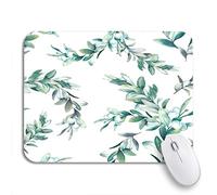 Tappetino Per Mouse Watercolor Winter Plants Botanical Branches Leaves And Berries Tappetino Per Il Mouse Antiscivolo Confortevole Sottomano, Per Scrivania, Laptop, 25 x 30cm