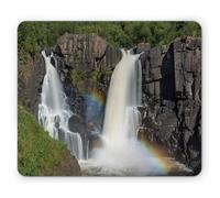 Tappetino per Mouse Waterfall Shot of River Falls Streaming Highland Scenic Minnesota Tappetino per Il Mouse Antiscivolo Personalizzato Sottomano, per Scrivania, Computer, Gaming Mouse, 25x30cm