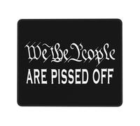 Tappetino per Mouse We The People Are Pissed off Tappetino Mouse Piccolo Portatile Personalizzato Mousepad Forma Rettangolare, per Casa, Gaming, Ufficio, 25x30cm