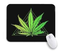Tappetino per Mouse Weed Leaves Weed Herb Weed Ganja Illicit Narcotic Illegal Tappetino Mouse Gaming Impermeabile Lavabile Sottomano, per Scrivania, Computer, 25 x 30cm