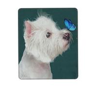 Tappetino per Mouse West Highland White Terrier Angels Don't Always Have Wing 25X30Cm Confortevole Tappetini Mouse Lavabile Mousepad per Ufficio Laptop