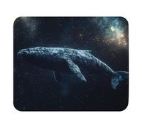 Tappetino per Mouse Whale Floating in The Space Tappetino Mouse Gaming Pulire Desk Mat Confortevole Mousepad per Gaming Computer Portatile Pc 25X30Cm