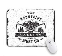 Tappetino Per Mouse Wilderness And Nature Exploration Vintage The Mountains Are Calling Tappetino Mouse Pad Tappetino Per Il Mouse Antiscivolo, Per Laptop, Scrivania, 25 x 30cm