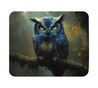 Tappetino Per Mouse Wise Old Owl Perched On A Mossy Branch Mousepad Waterproof Tappetino Mouse Gaming Pulire Tappetino Per Tastiera Per Laptop Computer Portatile Ufficio 25X30Cm