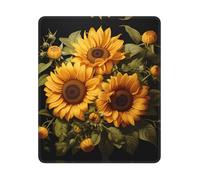 Tappetino per Mouse, with The Yellow Sunflower Tappeto Mouse Base in Gomma Gaming Pad Antipolvere Tappetini per Il Mouse da Gioco per Ufficio Gaming 25X30Cm