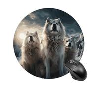 Tappetino per mouse Wolf Tribe con base in gomma antiscivolo, tappetino per mouse da gioco wireless, accessori da scrivania per casa, ufficio, computer portatile