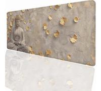 Tappetino per Mouse XXL 1000x500x3mm Tappetino Mouse Gaming Grande, Mousepad con Base in Gomma Antiscivolo, Tappeto per Tavolo da Gaming per Mouse e Tastiera, Accessori PC Zen Grigio LMDT6492