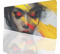 Tappetino per Mouse XXL 1000x500x3mm Tappetino Mouse Gaming Grande, Mousepad con Base in Gomma Antiscivolo, Tappeto per Tavolo da Gaming Mat e Tastiera, Accessori PC Arte Figurativa PjY2130 8-V