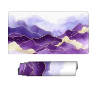 Tappetino per Mouse XXL 1200 x 600 mm Tappetino Mouse Gaming Grande, Mousepad con Base in Gomma Antiscivolo, Tappeto per Tavolo da Gaming per Mouse e Tastiera, Accessori PC (Montagne Violette) H-993