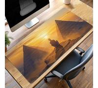 Tappetino per Mouse XXL 1200x600x3mm Tappetino Mouse Gaming Grande, Mousepad con Base in Gomma Antiscivolo, Tappeto per Tavolo da Gaming Mause e Tastiera, Accessori PC Giallo Piramide PjY4432 0-G