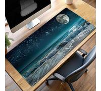 Tappetino per Mouse XXL 160x80 cm Tappetino Mouse Gaming Grande, Mousepad con Base in Gomma Antiscivolo, Tappeto per Tavolo da Gaming Mause e Tastiera, Accessori PC Blu Cielo PjY1940 J-W