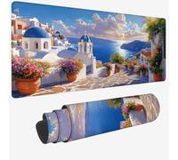 Tappetino per Mouse XXL 500 x 250 x 3 MM,Tappetino Mouse Bianco,Grande Mousepad piccola isola con Idrorepellente e Antiscivolo,Lavabile Tappeto Scrivania da Gioco per Gaming,Ufficio Accessori W-794