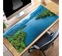 Tappetino per Mouse XXL 600x300x3mm Tappetino Mouse Gaming Grande, Mousepad con Base in Gomma Antiscivolo, Tappeto per Tavolo da Gaming Mause e Tastiera, Accessori PC Paesaggio Blu PjY668 6-G