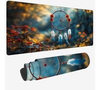 Tappetino per Mouse XXL 800 x 400 x 3 MM,Tappetino Mouse blu,Grande Mousepad Cacciatore di sogni con Idrorepellente e Antiscivolo,Lavabile Tappeto Scrivania Gioco per Gaming,Ufficio Accessori W-1332