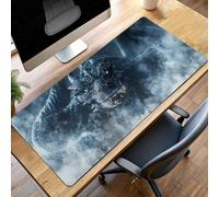 Tappetino per Mouse XXL 80x30 cm Tappetino Mouse Gaming Grande, Mousepad con Base in Gomma Antiscivolo, Tappeto per Tavolo da Gaming Mause e Tastiera, Accessori PC Nero Drago PjY1246 G-B