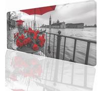 Tappetino per Mouse XXL 900x300x3mm Tappetino Mouse Gaming Grande, Mousepad con Base in Gomma Antiscivolo, Tappeto per Tavolo da Gaming per Mouse e Tastiera, Accessori PC Venezia Fiore LMDT1257