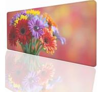 Tappetino per Mouse XXL 900x400x3mm Tappetino Mouse Gaming Grande, Mousepad con Base in Gomma Antiscivolo, Tappeto per Tavolo da Gaming Mat e Tastiera, Accessori PC Pianta PjY1866 0-Q