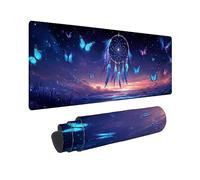 Tappetino per Mouse XXL Cacciatore Di Sogni Farfalla, Tappetino Mouse XXL - 1000x500x3mm - Grande Mauspad per mouse cucito,impermeabile e antiscivolo, - migliora la precisione e la velocità. -42665