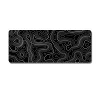 Tappetino per mouse XXL esteso, elemento mappa topografica unico, grande tappetino per mouse da gioco per lavoro in ufficio, flessibile per rotolare