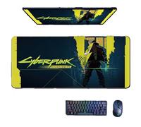 Tappetino per mouse XXL per CyberPunk Edgerunners, tappetino per mouse da gioco con base in gomma antiscivolo, per computer, 80 x 30 cm, impermeabile, per casa e ufficio (David Martinez, 800 x 300 x 3