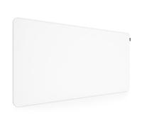 Tappetino per mouse XXL Plus, bianco, 100 x 50 cm, grande tappetino per mouse da gioco e da ufficio, antiscivolo, 5 mm di spessore, superficie in tessuto, installazione Clean Gaming - non stampato