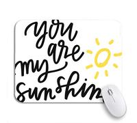 Tappetino Per Mouse Yellow Drawing You Are My Sunshine Kids Song Lettering Tappetino Per Il Mouse Antiscivolo Base Antiscivolo In Gomma Tappetini Mouse, Per Gaming Mouse, Gioco, 25 x 30cm