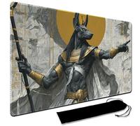 Tappetino per MTG, con custodia impermeabile nera Dimensioni 60 x 35 cm, con zona MTG Tappetino con bordi cuciti per gioco di carte collezionabili Trading Card Game Playmats TCG Game Mat (Senza zona