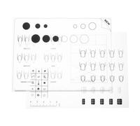 Tappetino per Nail Art in Silicone Bianco 2 Pezzi per Pratica | Salone e Casa, Adatto a Principianti e Professionisti, Risultati Colore Vividi