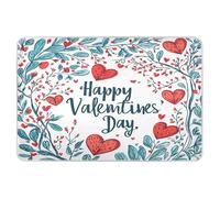 Tappetino per pannolini extra large riutilizzabile, resistente all'acqua, per neonati, 132 x 86,4 cm, motivo floreale, foglie, cuore, ramo, felice, San Valentino