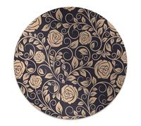 Tappetino per Parquet ø100 cm Resistente ai Danni Protezione di Pavimenti Facile da Pulire PVC Vinile per Ufficio a Casa Antiscivolo Impermeabile Rotondo - Vecchie rose dorate