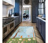Tappetino per pavimenti con fiore morbido 90x180 cm Tappetini per illustrazioni di cartoni animati per camera letto per la stanza dei giochi Tappeto per animali divertenti della camera dei bambini