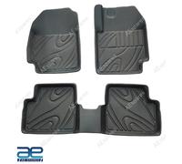 Tappetino Per Pavimento Auto In PVC Duro Set Di 3 Nero Per Tata Nexon
