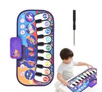 Tappetino per pianoforte per bambini - giocattolo per la danza sensibile al tocco | Tappetino musicale con luce e suono, tappeto educativo per bambini e ragazze, tappetino da gioco per la prima