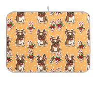 Tappetino per piatti di Natale in fattoria essiccazione 45,7 x 61,7 cm, per piano di lavoro della cucina, tappetini per asciugatrice