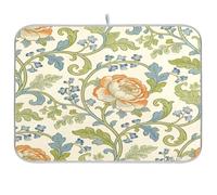 tappetino per piatti Retro Orange Rose William Morris Pattern tappetino per | stuoie resistenti al calore per il contatore della cucina stuoia resistente al calore per grandi carichi