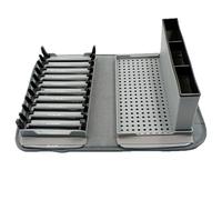 Tappetino per piatti, super assorbente, antiscivolo, con porta utensili, scolapiatti da cucina, per bancone, tazze, stoviglie, pentole, casa, appartamento, ristorante, fattoria, famiglia