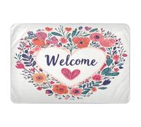 Tappetino per pipì extra large riutilizzabile, altamente assorbente, per cambiare il letto, per bambini, 132,1 x 86,4 cm, San Valentino, fiori, rami di cuore, benvenuto