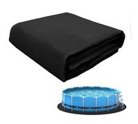 Tappetino Per Piscina Rotondo,base Per Piscina Fuori Terra, Tappeto Per Piscina Fuori Terra,telo Sotto Piscina Fuori Terra, Fondo per Piscina, con Asta UV e antistrappo (3.7m/12.1ft)