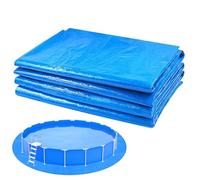 Tappetino per piscina, rotondo, per piscina, rivestimento fuori terra, telo per pavimento, resistente ai raggi UV e antistrappo, prolunga la durata della pellicola