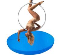 Tappetino per pole dance, tappetino di sicurezza pieghevole per pole dance, imbottitura di sicurezza in schiuma EPE con rivestimento antiscivolo in pelle PU per yoga ed esercizi (2,150*3 cm)