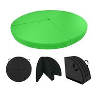 Tappetino Per Pole Dance, Tappetino Rotondo Portatile Per Pole Dance Da Pavimento, Cuscino Di Sicurezza Antiurto Con Maniglia, Tappeto Per Esercizi Yoga E Cuscino Da Ballo(Light Green,160x10cm)