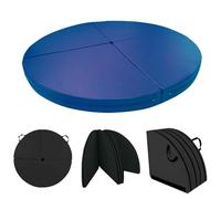 Tappetino Per Pole Dance, Tappetino Rotondo Portatile Per Pole Dance Da Pavimento, Cuscino Di Sicurezza Antiurto Con Maniglia, Tappeto Per Esercizi Yoga E Cuscino Da Ballo(Blue,120x5cm)
