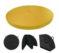 Tappetino Per Pole Dance, Tappetino Rotondo Portatile Per Pole Dance Da Pavimento, Cuscino Di Sicurezza Antiurto Con Maniglia, Tappeto Per Esercizi Yoga E Cuscino Da Ballo(Yellow,120x5cm)