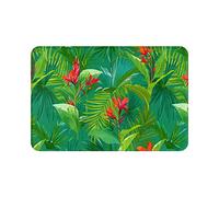 Tappetino per porta con fiore di pianta tropicale verde Tappetino per porta per interni antiscivolo morbido Tappetino per interni EasyHome assorbente Tappetino per interni resistente alle macchie 23