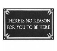 Tappetino per porta d'ingresso, zerbini resistenti per interni ed esterni, non c' motivo per cui tu debba essere qui, zerbini neri grandi per po