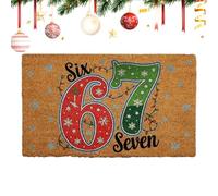 Tappetino Per Porta Natale | 38x58 cm Lavabile Antiscivolo,Tappeto per Ingresso Natalizio Zerbino Porta Anteriore - Per Bagno Camera Da Soggiorno Ingresso Interno Esterno Portico Corridoio Festa Natal