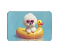 Tappetino per porta Pool Lovely Dog, stile minimalista, tappetino interno lavabile, antiscivolo, resistente allo sporco, facile da pulire, regalo di inaugurazione della casa, per soggiorno, ufficio, c